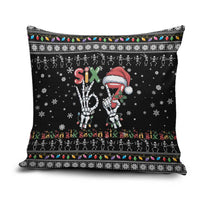 Six Seven Funny Skeleton Fingers Christmas Pillow Cover Creepy Santa Skeleton Hands - Wonder Print Shop