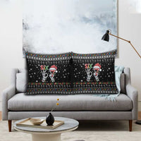 Six Seven Funny Skeleton Fingers Christmas Pillow Cover Creepy Santa Skeleton Hands - Wonder Print Shop