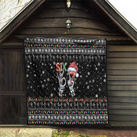 Six Seven Funny Skeleton Fingers Christmas Quilt Creepy Santa Skeleton Hands - Wonder Print Shop