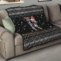 Six Seven Funny Skeleton Fingers Christmas Quilt Creepy Santa Skeleton Hands - Wonder Print Shop