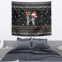 Six Seven Funny Skeleton Fingers Christmas Tapestry Creepy Santa Skeleton Hands - Wonder Print Shop