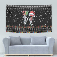 Six Seven Funny Skeleton Fingers Christmas Tapestry Creepy Santa Skeleton Hands - Wonder Print Shop