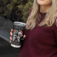 Six Seven Funny Skeleton Fingers Christmas Tumbler Cup Creepy Santa Skeleton Hands - Wonder Print Shop