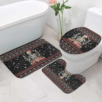 Six Seven Santa Skeleton Bathroom Set Funny Christmas Skull - Wonder Print Shop