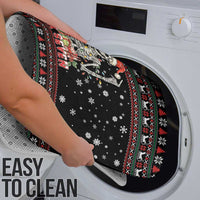 Six Seven Santa Skeleton Bathroom Set Funny Christmas Skull - Wonder Print Shop