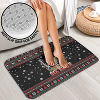 Six Seven Santa Skeleton Bathroom Set Funny Christmas Skull - Wonder Print Shop