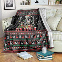 Six Seven Santa Skeleton Blanket Funny Christmas Skull - Wonder Print Shop