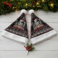 Six Seven Santa Skeleton Christmas Santa Hat Funny Christmas Skull - Wonder Print Shop