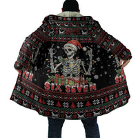 Six Seven Santa Skeleton Cloak Funny Christmas Skull - Wonder Print Shop