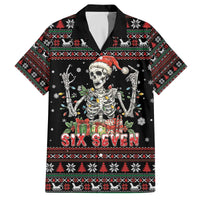 Six Seven Santa Skeleton Family Matching Off The Shoulder Long Sleeve Dress and Hawaiian Shirt Funny Christmas Skull - Wonder Print Shop