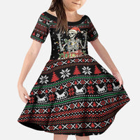 Six Seven Santa Skeleton Family Matching Off Shoulder Maxi Dress and Hawaiian Shirt Funny Christmas Skull - Wonder Print Shop