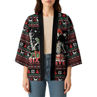 Six Seven Santa Skeleton Kimono Funny Christmas Skull - Wonder Print Shop