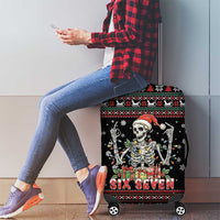 Six Seven Santa Skeleton Luggage Cover Funny Christmas Skull - Wonder Print Shop