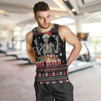 Six Seven Santa Skeleton Men Tank Top Funny Christmas Skull - Wonder Print Shop