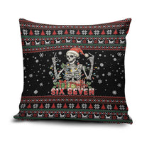 Six Seven Santa Skeleton Pillow Cover Funny Christmas Skull - Wonder Print Shop