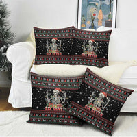 Six Seven Santa Skeleton Pillow Cover Funny Christmas Skull - Wonder Print Shop
