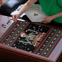 Six Seven Santa Skeleton Puzzle Funny Christmas Skull - Wonder Print Shop