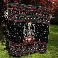 Six Seven Santa Skeleton Quilt Funny Christmas Skull - Wonder Print Shop