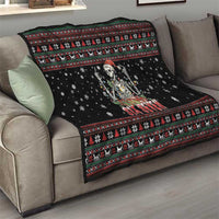 Six Seven Santa Skeleton Quilt Funny Christmas Skull - Wonder Print Shop