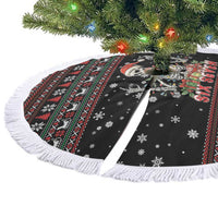 Six Seven Santa Skeleton Tree Skirt Funny Christmas Skull - Wonder Print Shop