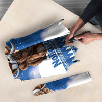 Scotland Highland Cow Christmas Umbrella Nollaig Chridheil Blue Winter - Wonder Print Shop