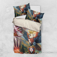 Serbia Eagle Statehood Day Bedding Set Only Unity Saves The Serbs - Wonder Print Shop