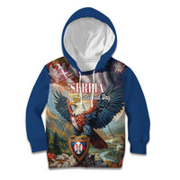 Serbia Eagle Statehood Day Kid Hoodie Only Unity Saves The Serbs - Wonder Print Shop