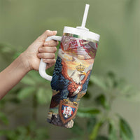 Serbia Eagle Statehood Day Tumbler With Handle Only Unity Saves The Serbs - Wonder Print Shop