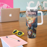 Serbia Eagle Statehood Day Tumbler With Handle Only Unity Saves The Serbs - Wonder Print Shop