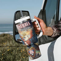 Serbia Eagle Statehood Day Tumbler With Handle Only Unity Saves The Serbs - Wonder Print Shop