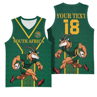 Custom South Africa Rugby Basketball Jersey Go Springboks - Wonder Print Shop
