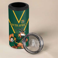 Custom South Africa Rugby 4 in 1 Can Cooler Tumbler Go Springboks - Wonder Print Shop