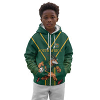 Custom South Africa Rugby Kid Hoodie Go Springboks - Wonder Print Shop