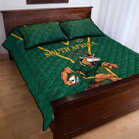 South Africa Rugby Quilt Bed Set Go Springboks - Wonder Print Shop