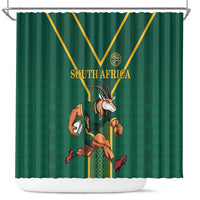 South Africa Rugby Shower Curtain Go Springboks - Wonder Print Shop