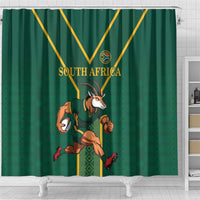 South Africa Rugby Shower Curtain Go Springboks - Wonder Print Shop