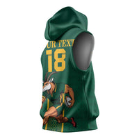 Custom South Africa Rugby Sleeveless Hoodie Go Springboks - Wonder Print Shop