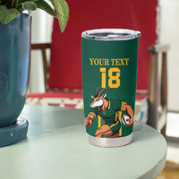 Custom South Africa Rugby Tumbler Cup Go Springboks - Wonder Print Shop