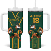 Custom South Africa Rugby Tumbler With Handle Go Springboks - Wonder Print Shop