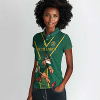 Custom South Africa Rugby Women Polo Shirt Go Springboks LT18