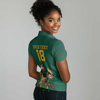 Custom South Africa Rugby Women Polo Shirt Go Springboks LT18