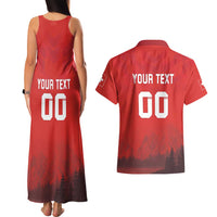 Custom Switzerland Football Couples Matching Tank Maxi Dress and Hawaiian Shirt Red Crosses Go Champions