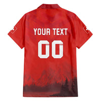 Custom Switzerland Football Family Matching Short Sleeve Bodycon Dress and Hawaiian Shirt Red Crosses Go Champions