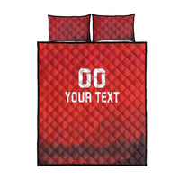 Custom Switzerland Football Quilt Bed Set Red Crosses Go Champions