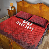 Custom Switzerland Football Quilt Bed Set Red Crosses Go Champions