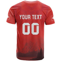 Custom Switzerland Football T Shirt Red Crosses Go Champions