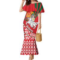 Belarus Pahonia Family Matching Mermaid Dress and Hawaiian Shirt Belarusian Patterns