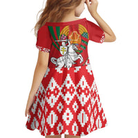 Belarus Pahonia Kid Short Sleeve Dress Belarusian Patterns