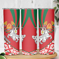 Belarus Pahonia Skinny Tumbler Belarusian Patterns