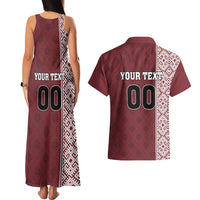 Custom Belarus Football Couples Matching Tank Maxi Dress and Hawaiian Shirt The White Wings Red Version